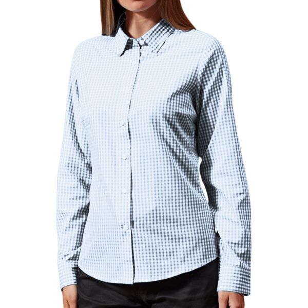 Brook Taverner Ladies Kansas Gingham Long Sleeve Shirt Thumbnail