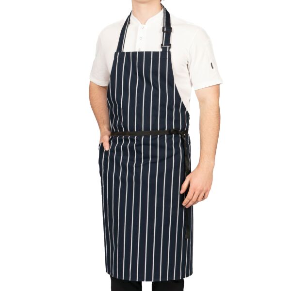 Woven Butchers Stripe Apron Thumbnail