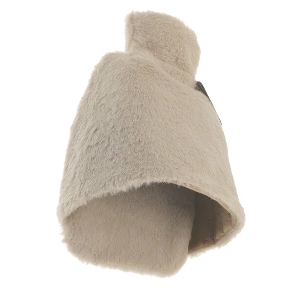 Luxury foot hot water bottle and cover in plush faux fur Thumbnail