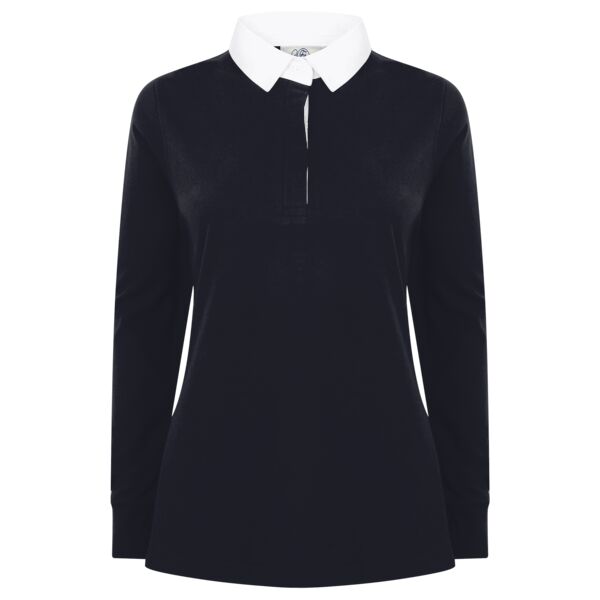 Women's long sleeve plain rugby shirt Thumbnail