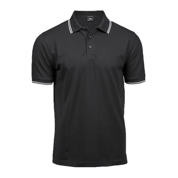 Men's Luxury Stripe Stretch Polo Thumbnail
