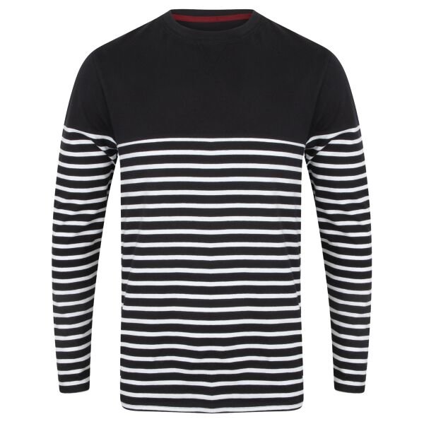 Front Row Unisex Long Sleeve Breton Striped T-Shirt Thumbnail