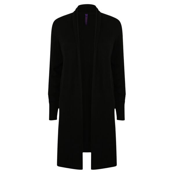 Henbury Ladies Longline Open Cardigan Thumbnail